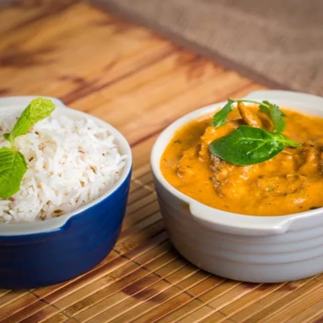 Chicken Curry Combo platter.