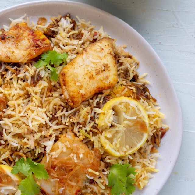 Fish Biryani.