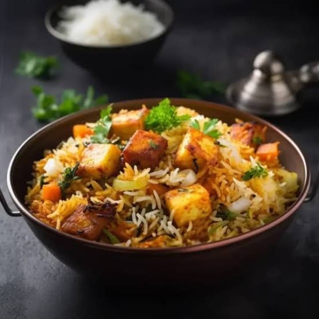 Paneer Tikka Biryani.